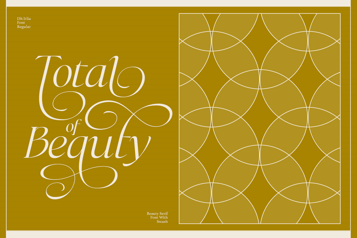 Dh Irlia - 7 Fashion Swash Family, a Serif Font by Dharmas Foundry (Photo 16 of 19)