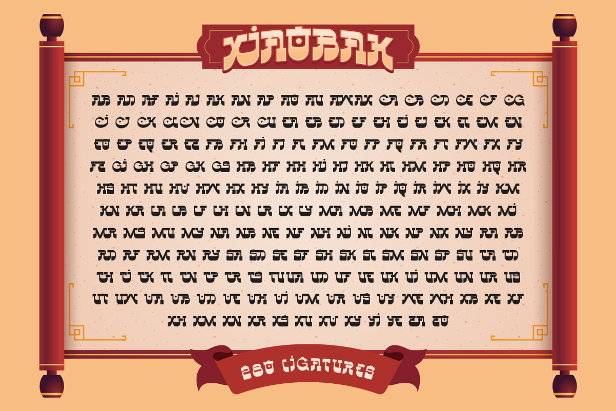 Xiaobak, a Symbol Font by Burntilldead (Photo 4 of 9)