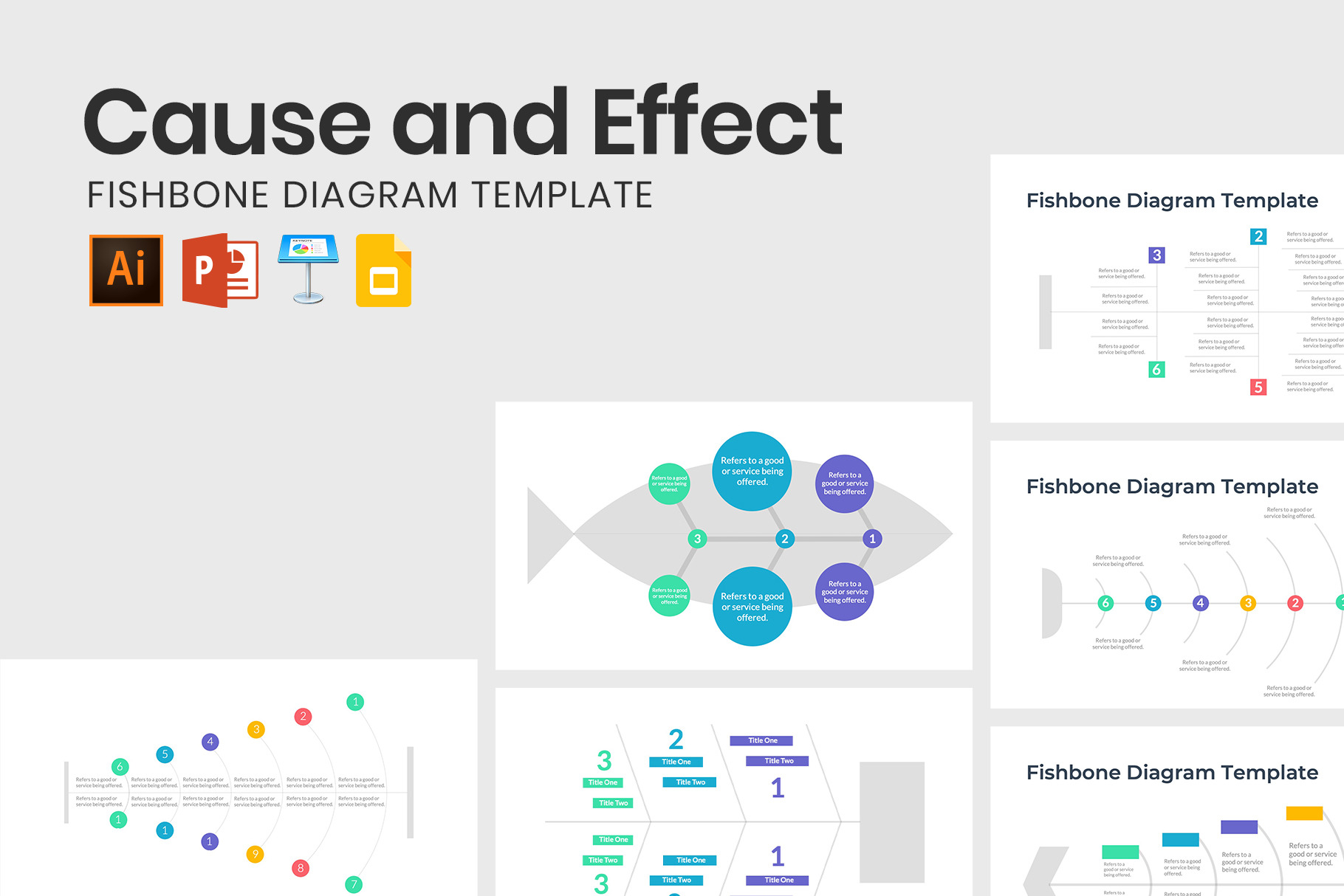 Cause and Effect Fishbone Diagram, a Presentation Template by slidequest