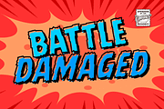 Battle Damaged - ragged comic font, a Font by Comicraft Fonts (Thumbnail 1 of 4)