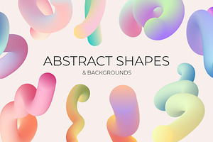 3D Gradient ABSTRACT SHAPES