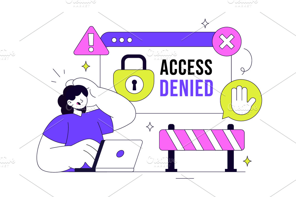 10 Access Denied Illustration, a Technology Illustration by denayunebgt (Photo 4 of 4)