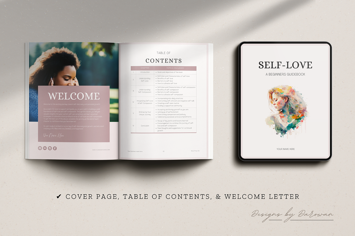 Self-Love eBook | Canva Template, a Marketing Template by Designs by Darowan (Photo 2 of 10)