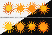 Spiral Sun Clipart, a Graphic by Artnoy (Thumbnail 2 of 5)