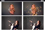 35 blowing glitter photoshop overlay, a Layer Style Add-On by OverlayBox (Thumbnail 2 of 5)