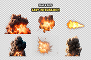 140+ Cutout Bomb Explosions Effects, an Object Graphic by Mikel Blazgad (Thumbnail 3 of 9)