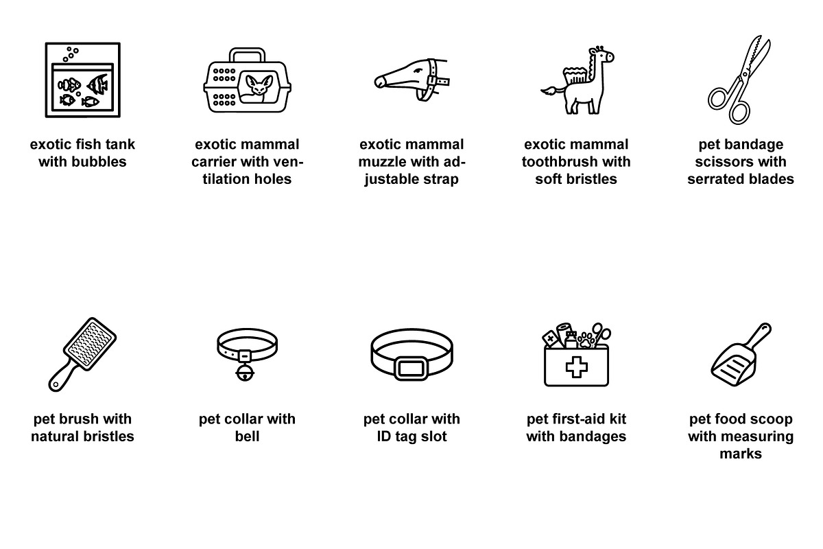 Animal veterinary tools Icon Set, an Outline Icon by Nurlan's shop (Photo 4 of 6)