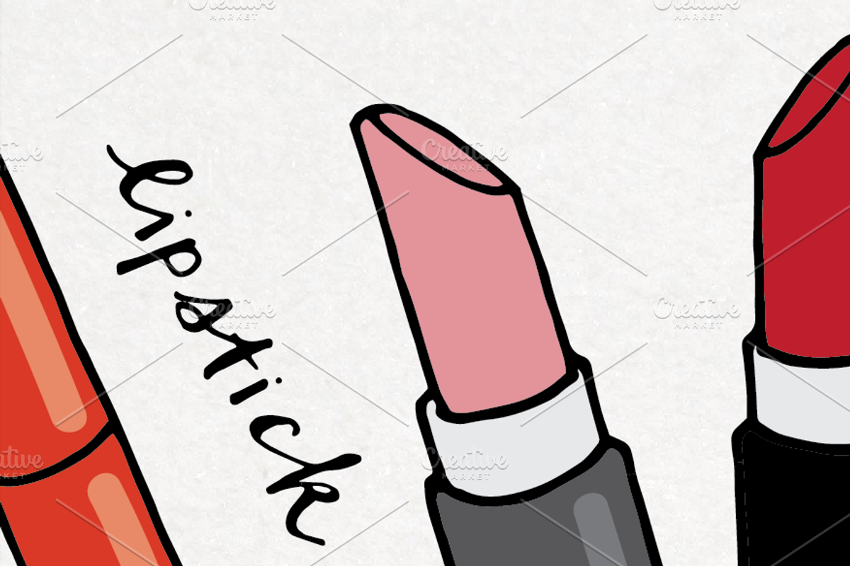 Makeup & Beauty Hand-Drawn Clipart, an Education Illustration by Lemonade Pixel (Photo 2 of 4)
