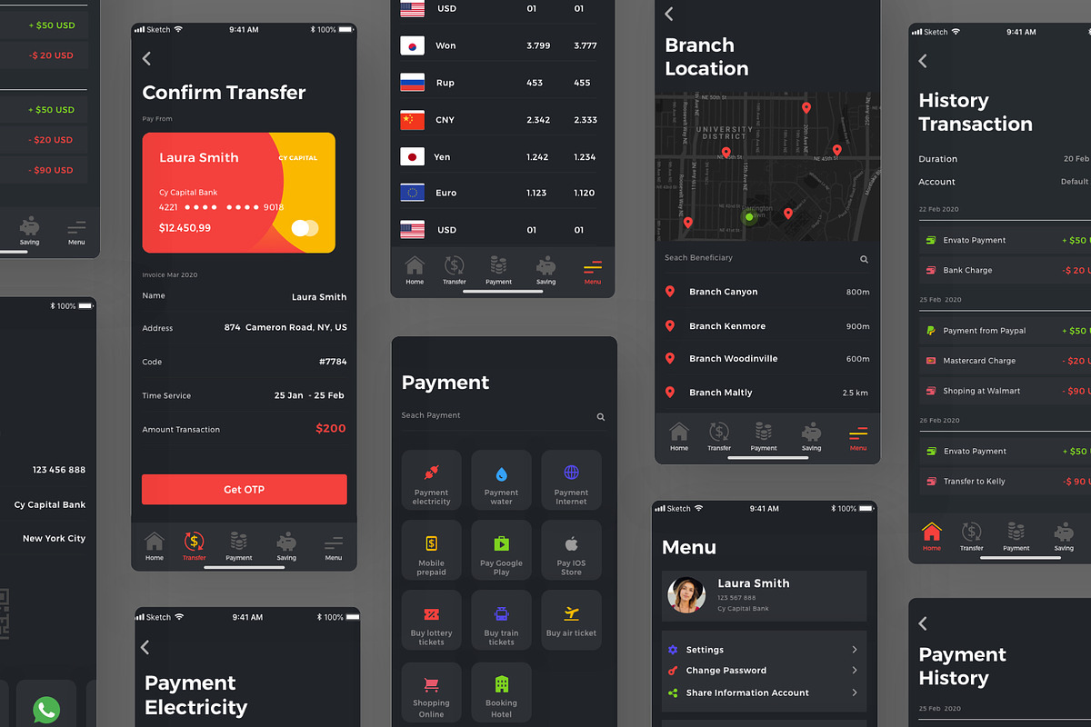 Cy Capital Bank App UI Kit, an App Template by Capi Product (Photo 6 of 18)