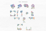 Hydrangea Clipart, Floral Clipart,, an Object Graphic by EllyandLima (Thumbnail 4 of 9)