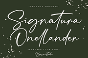 Signatura Onellander Handwritten, a Handwritten Font by Basnistudio (Thumbnail 1 of 14)