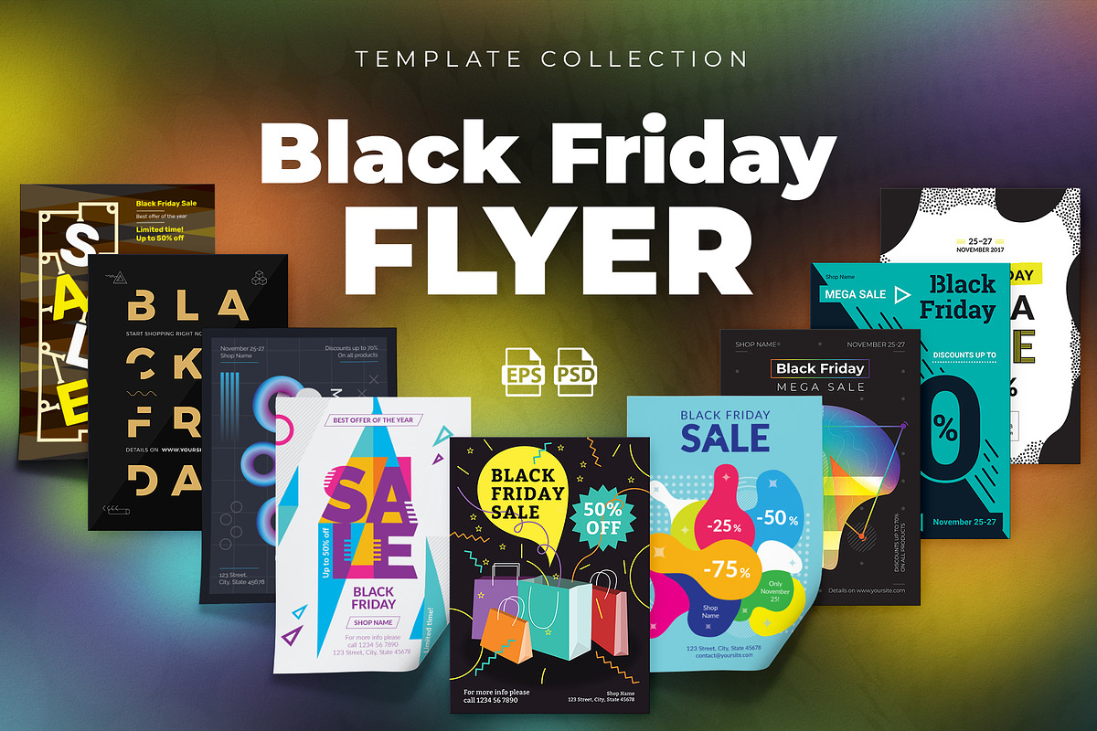 Black Friday Flyer Template Bundle, a Flyer Template by Amber Graphics (Photo 1 of 19)