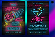 7 Neon Glow Flyer Bundle, a Social Media Template by PopotLane (Thumbnail 3 of 5)