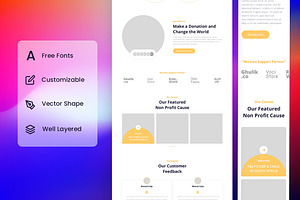 Charity Wireframe Website Vol. 10