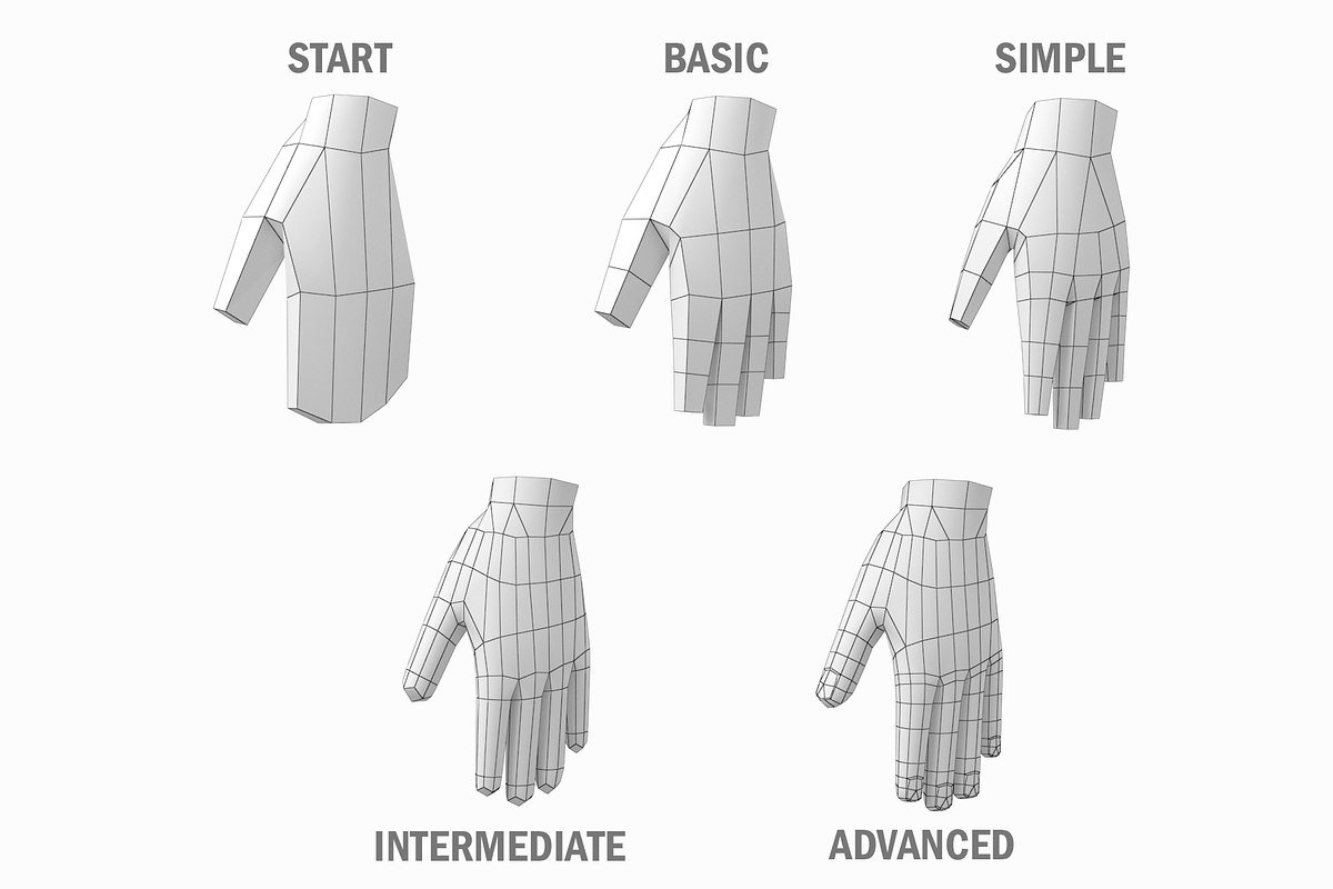 Natural Male T-Pose in 5 Topologies, a 3D by VK Studio (Photo 18 of 21)