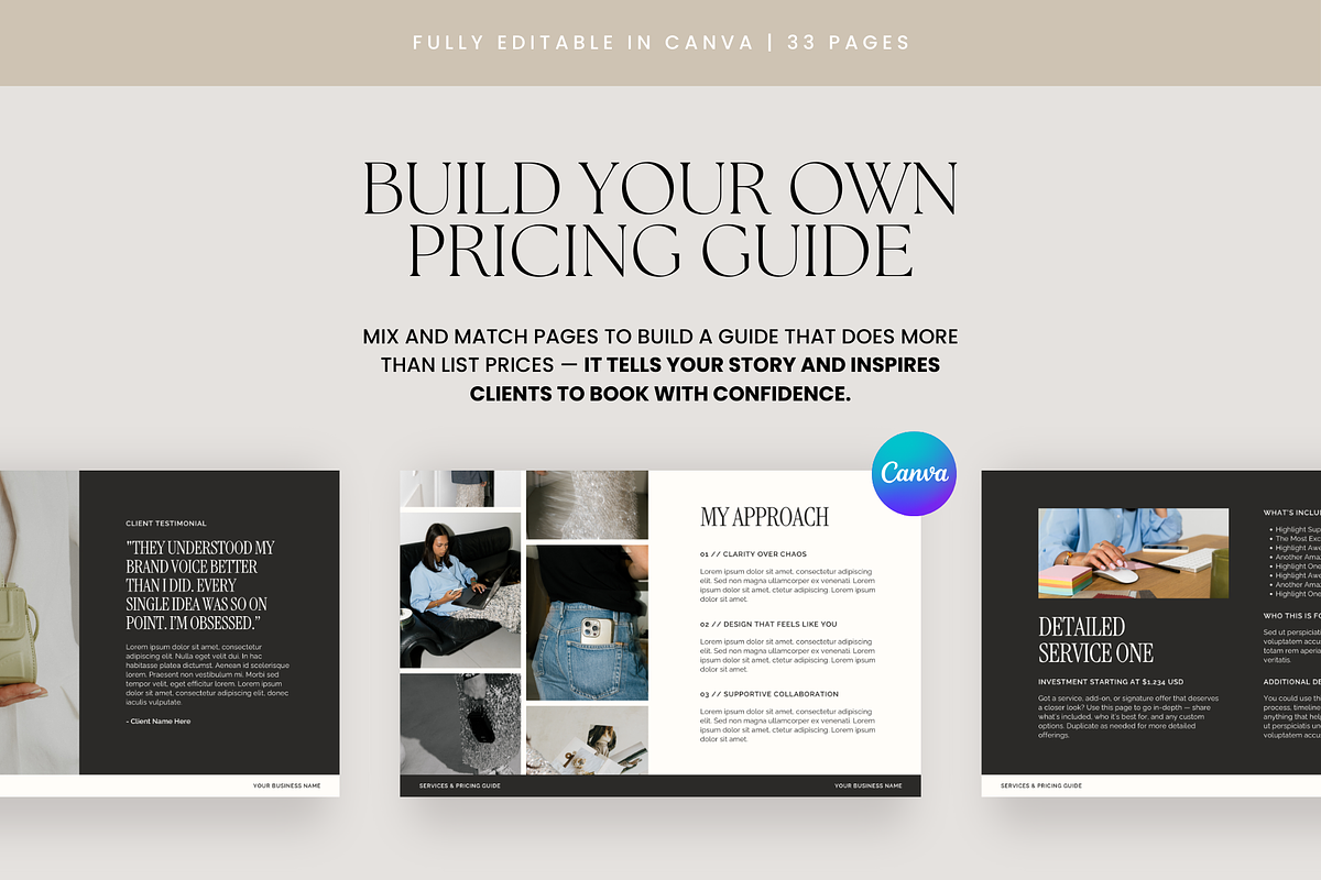 Pricing Guide Template | Canva, a Presentation Template by Rosetta Lane Design (Photo 3 of 9)