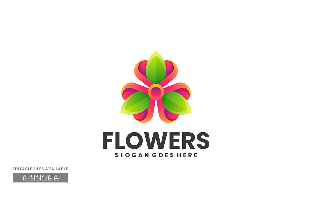 Flowers Gradient Colorful Logo, a Branding & Logo Template by ivan_artnivora