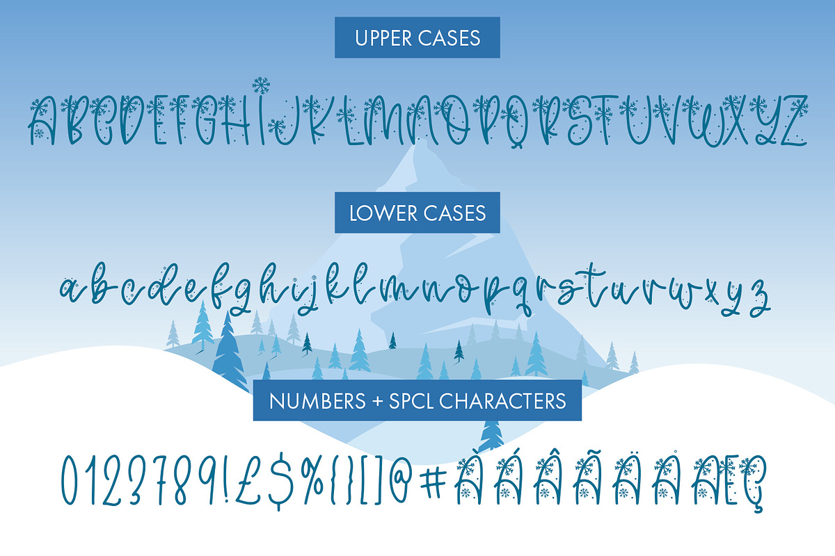 North Pole - A Snowflake Font, a Handwritten Font by Freeling Design House (Photo 3 of 5)