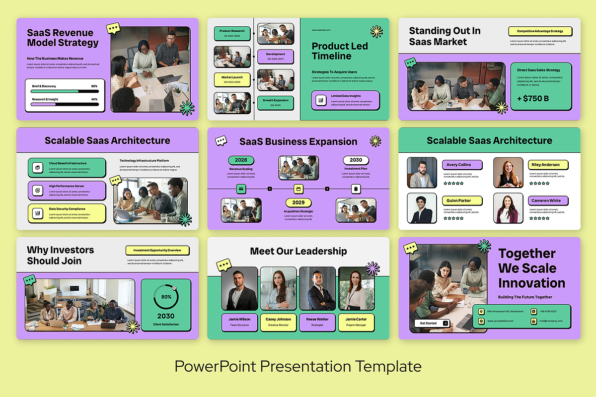 SaaS Business Pitch Powerpoint, a Presentation Template by Sixtemp (Photo 3 of 3)