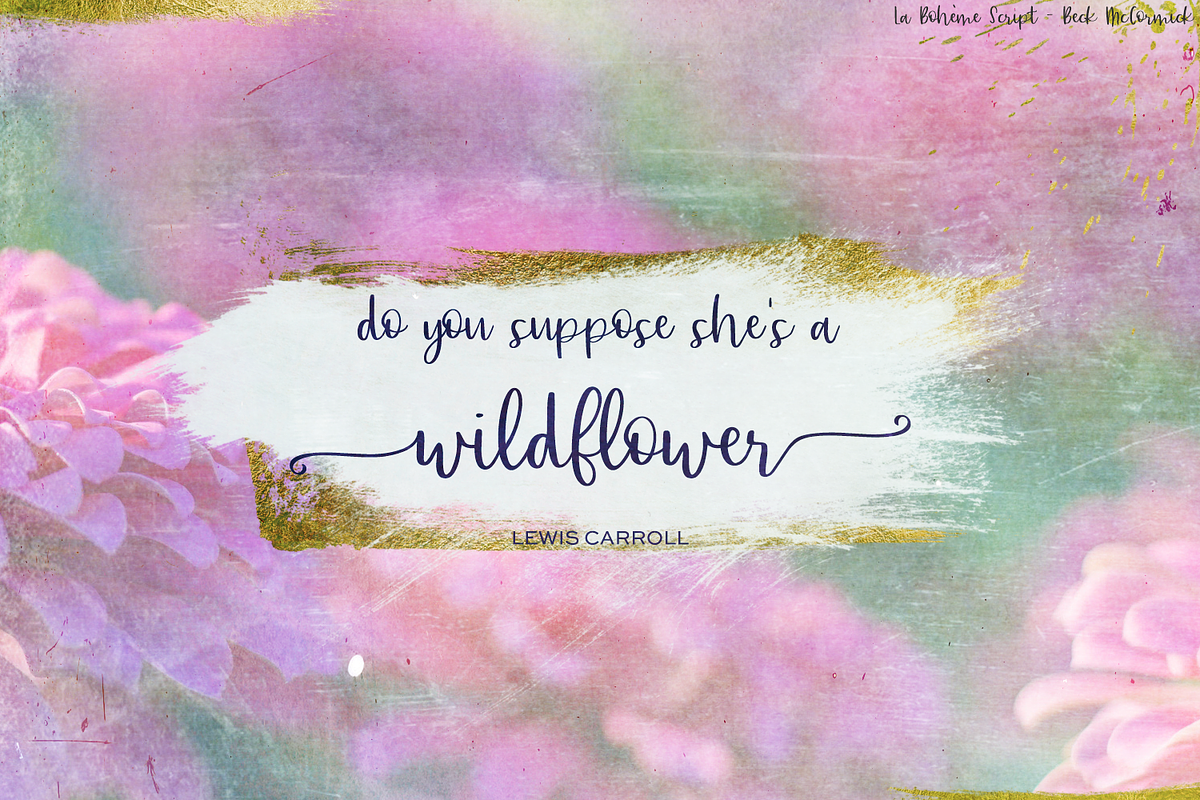 La Boheme Script, a Script Font by Beck McCormick (Photo 9 of 10)