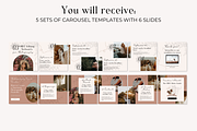 Instagram Carousel Post Boho Canva, a Social Media Template by HerstedHertz (Thumbnail 4 of 10)
