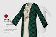 Women Long Dress Mockup v23, a Shirt Mockup by Mildstudio (Thumbnail 4 of 10)