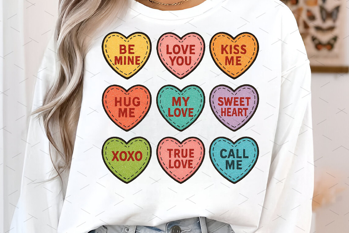 Valentine's Candy Heart Sublimation, an Illustration by Libby Wishes (Photo 4 of 7)