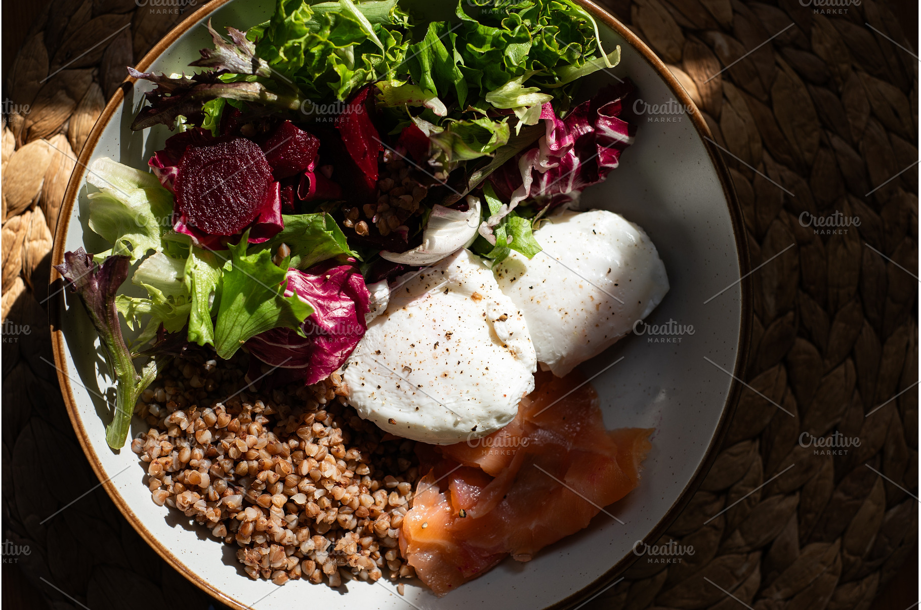 Healthy and balanced breakfast, a Food & Drink Photo by MAnuta
