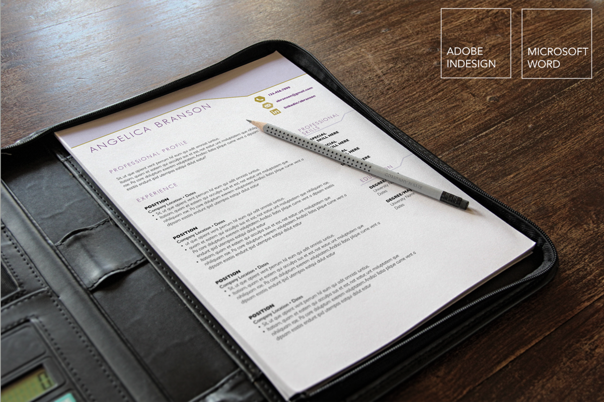 Modern Resume Template MS Word, a Resume Template by Scribbled Napkin Design (Photo 1 of 5)