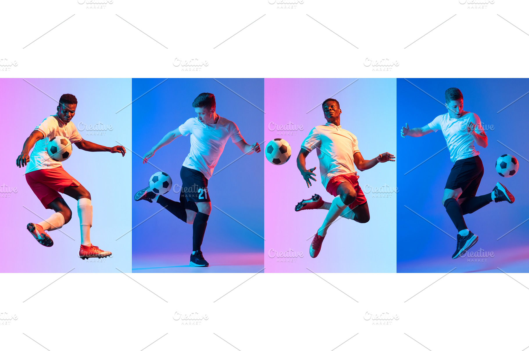 Dribbling the ball. Collage with, a Sports & Recreation Photo by Volodymyr Melnyk