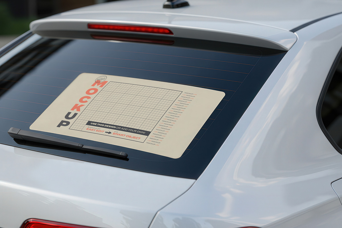 Sticker on Car Mockup, a Product Mockup by Luuqas Design (Photo 3 of 3)