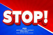 Stop Editable Text Effect PSD, a Layer Style Add-On by TrueVector (Thumbnail 1 of 2)