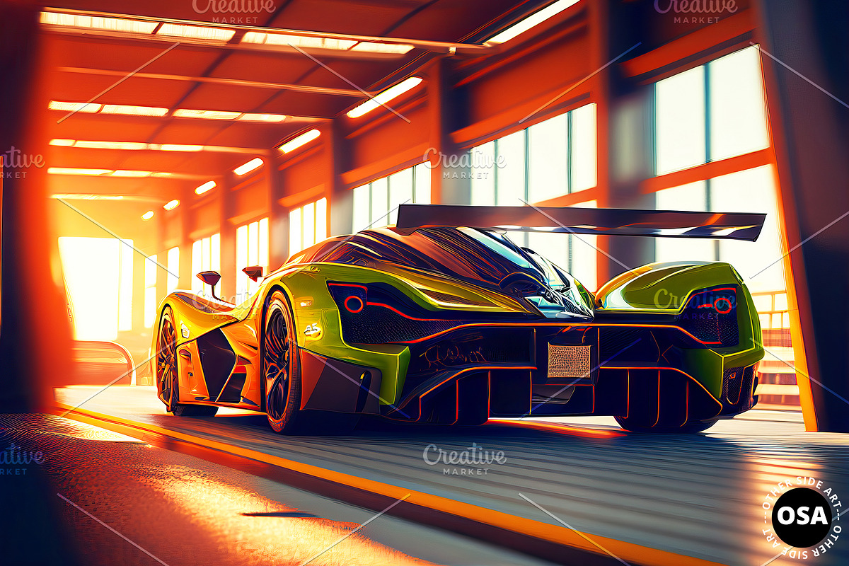 Supercar in the City Illustration, a Wallpaper Graphic by Other Side Art (Photo 4 of 8)