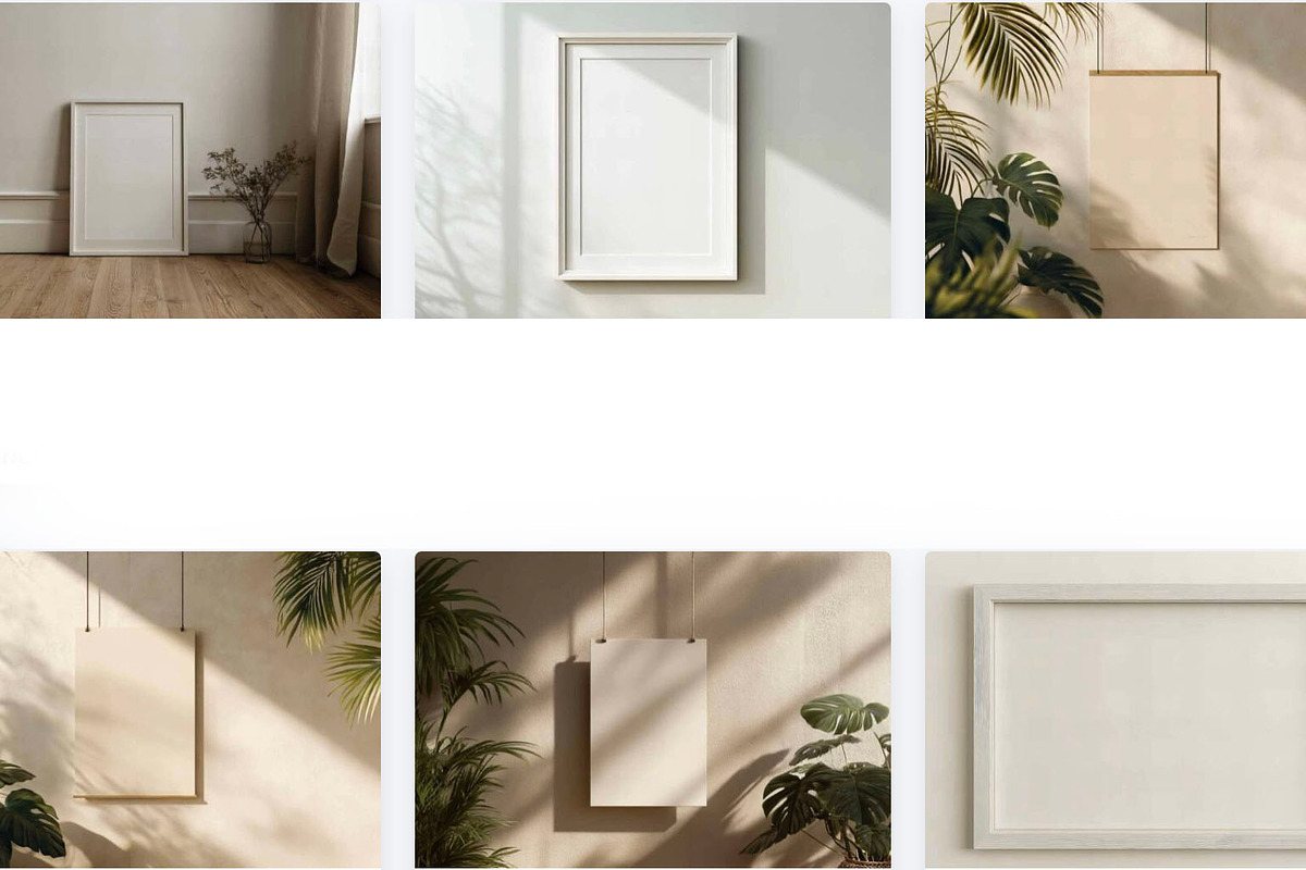 White Poster Picture Frame Bundle, a Templates & Theme by VetalStock (Photo 3 of 3)