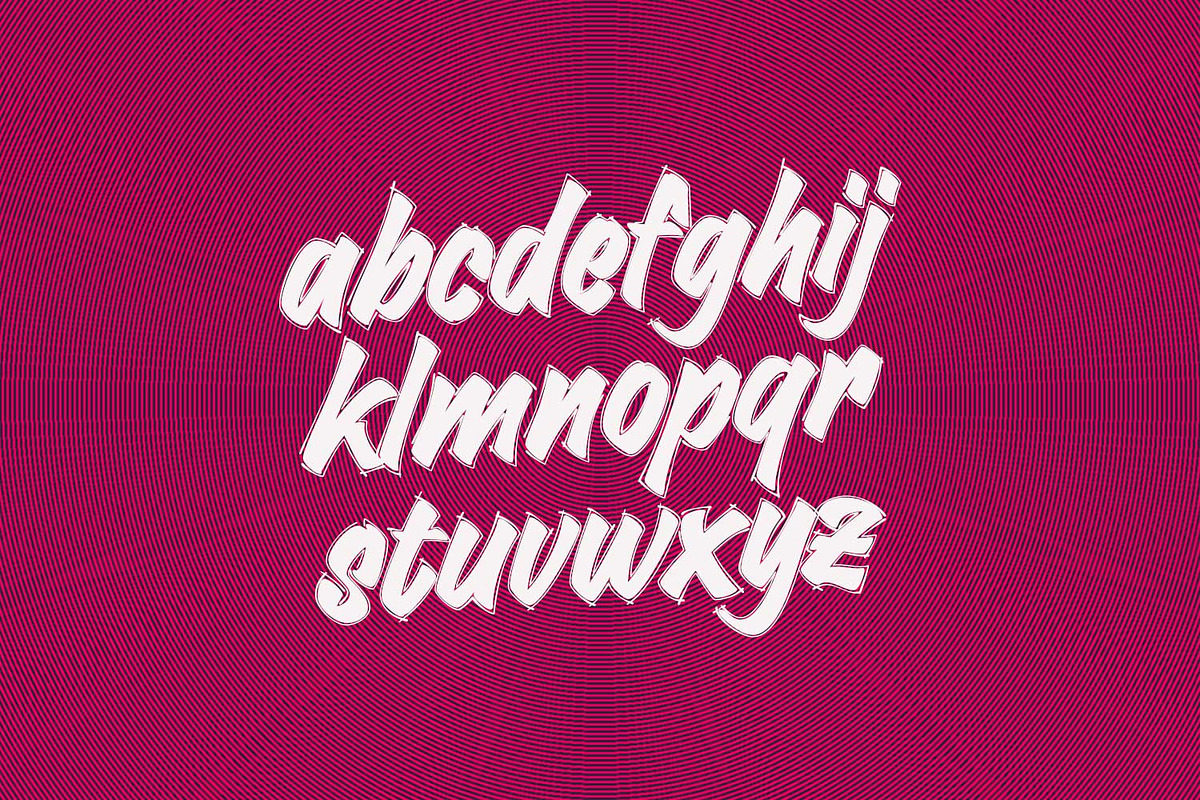 Boomba - Bold Brush Script Font, a Blackletter Font by Ridha-38.lineart (Photo 4 of 15)