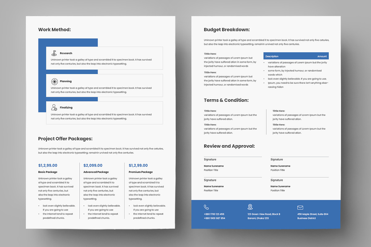 Project Proposal Template, Marketing, a Brochure Template by Niofix (Photo 3 of 6)