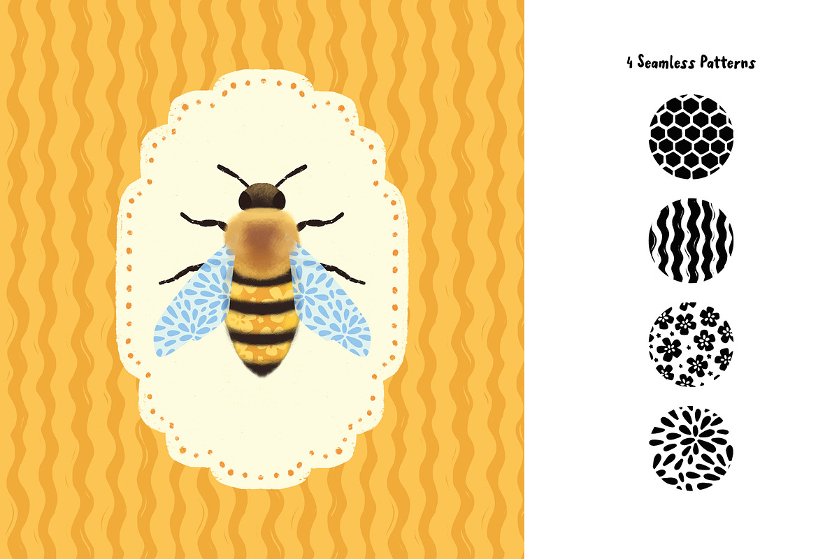 Bee Creator: 100 Procreate Brushes, a Brush Add-On by Pencil Twist (Photo 8 of 11)