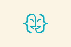 Theater Mask Actor Logo Template