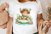 Whimsical Pool Day Highland Cow, an Animal Illustration by CreationArt (Thumbnail 6 of 7)