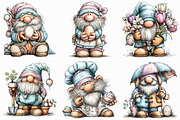 Cute Easter Gnomes Clipart, an Illustration by Libby Wishes (Thumbnail 5 of 6)