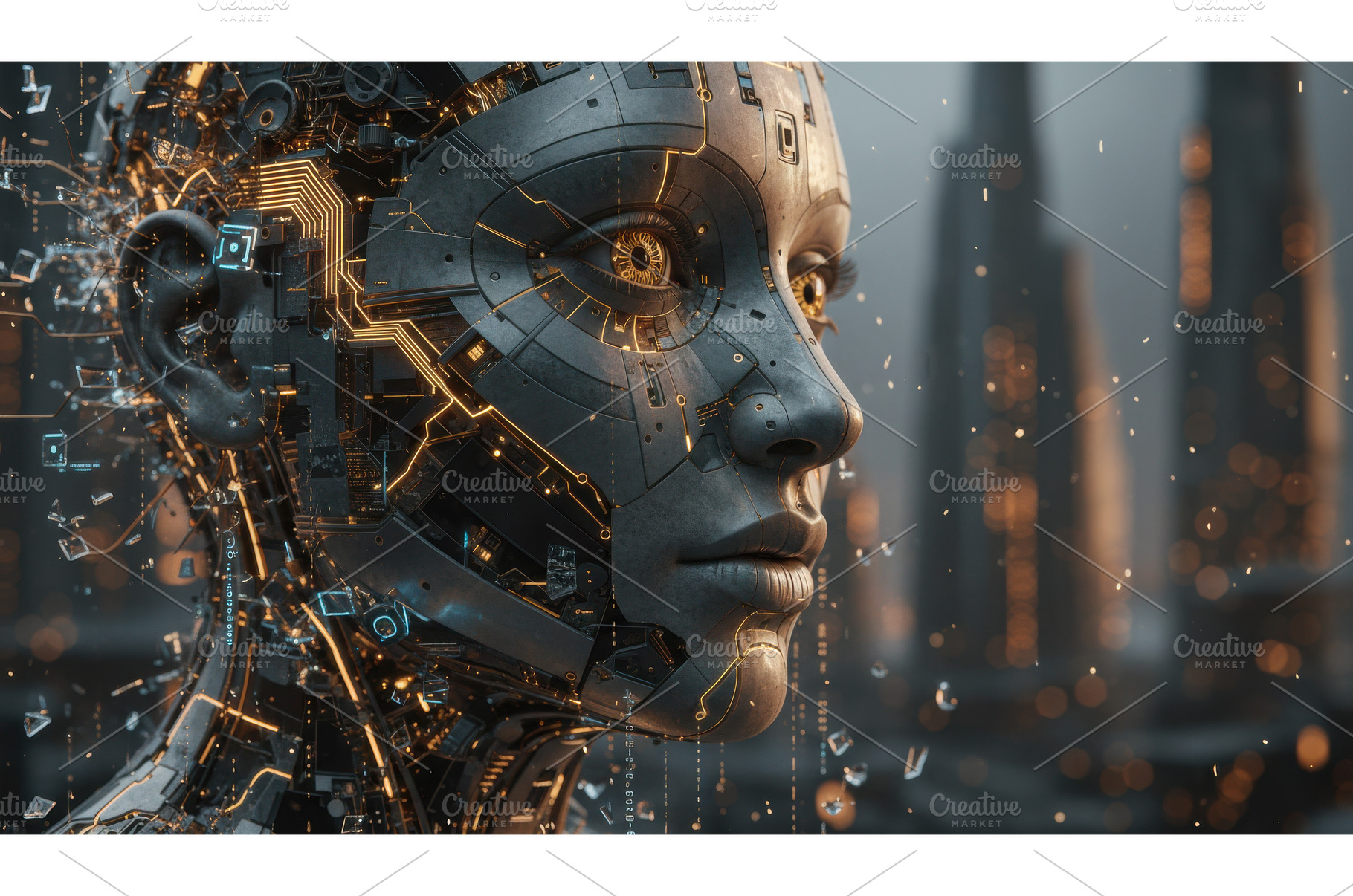 Detailed profile of futuristic, a Technology Photo by Igor Tichonow