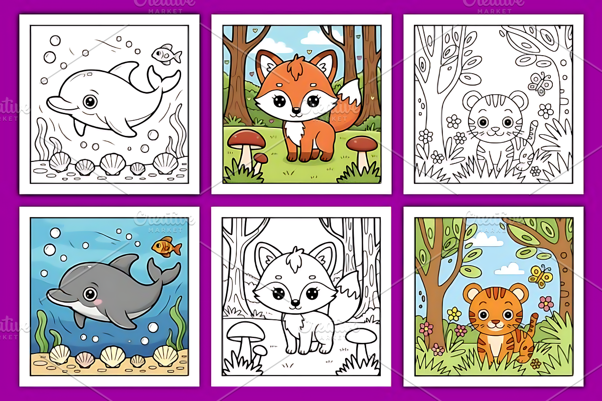 Cute Zoo Animals Coloring Book, an Animal Illustration by Ink Gallery (Photo 4 of 5)