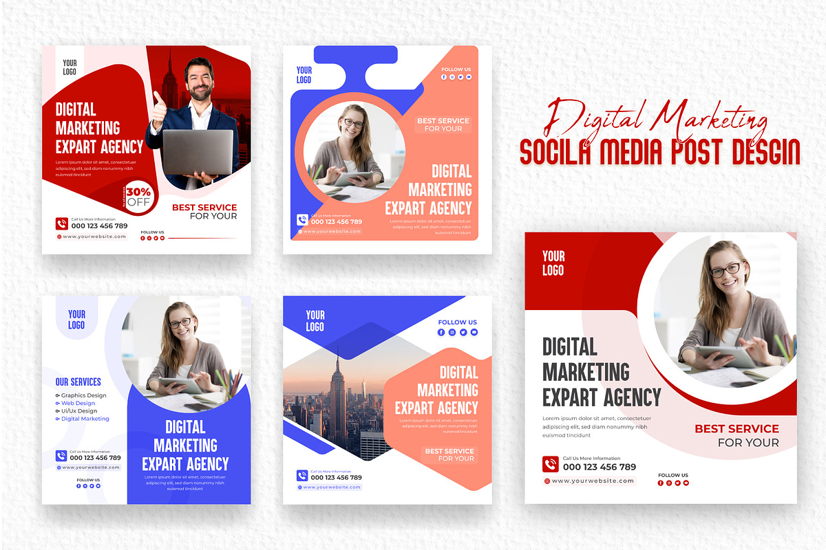 Digital Marketing Agency Social Medi, a Social Media Template by Mk_Studio (Photo 1 of 6)