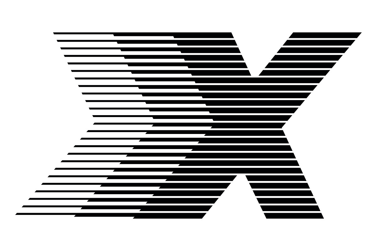 Letter X speed motion lines logo, a Branding & Logo Template by Leksono (Photo 1 of 2)