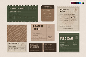 Product Packaging Label Template Set, a Stationery Template by BrandPacks