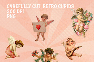 Retro Vintage Cupid St Valentine SET