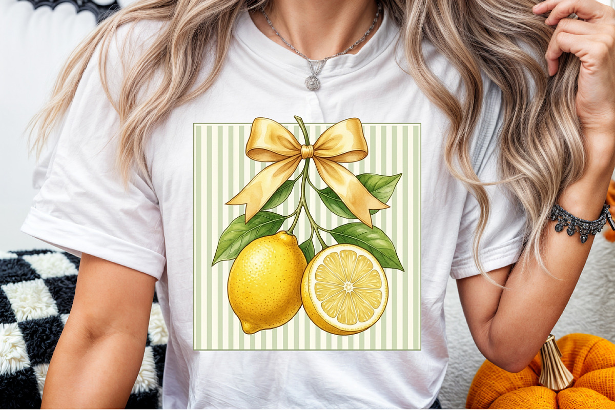 Lemon Coquette Bow Summer PNG, a Work Illustration by Sublimation Artist (Photo 6 of 9)
