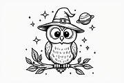 Halloween Coloring Book Set Pack, an Illustration by Creativeshirt (Thumbnail 9 of 19)