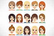 15 Women Avatar Set Collection, an Illustration by Kakigori Studio (Thumbnail 2 of 2)