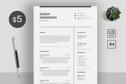 Word Resume/CV, a Resume Template by SlideCo (Thumbnail 1 of 6)